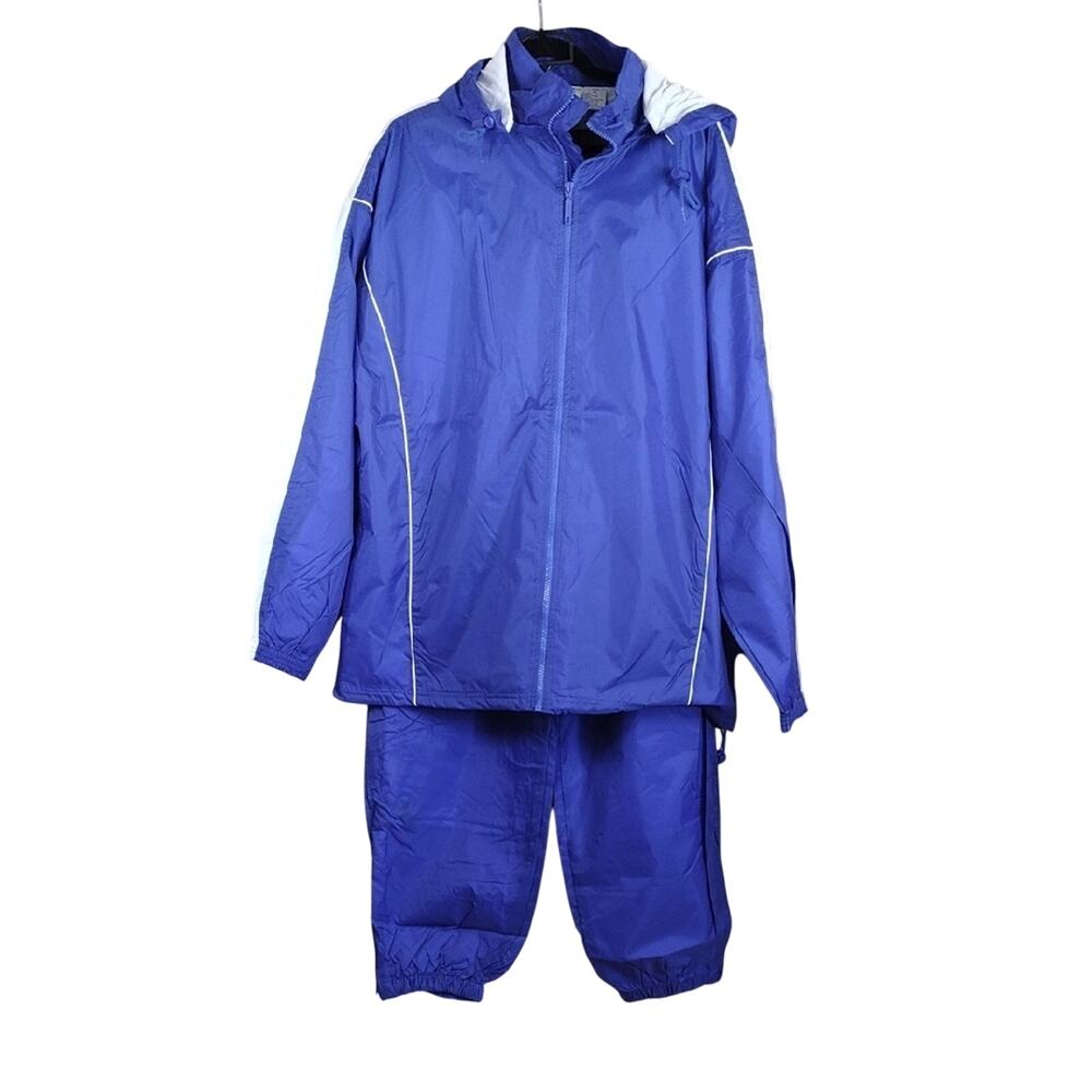 NWT VOS Sports Unisex Full Zipper Taffeta Nylon Tracksuit Jacket and Joggers Set